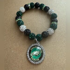 NFL Philadelphia Eagles Sparkling Bracelet - Green, Black, Silver